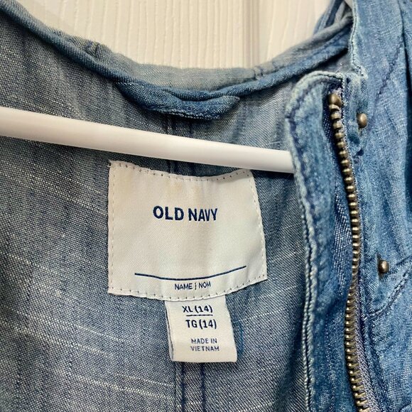 OLD NAVY Jean Zip-up Jacket - Size XL (14) - Picture 3 of 6